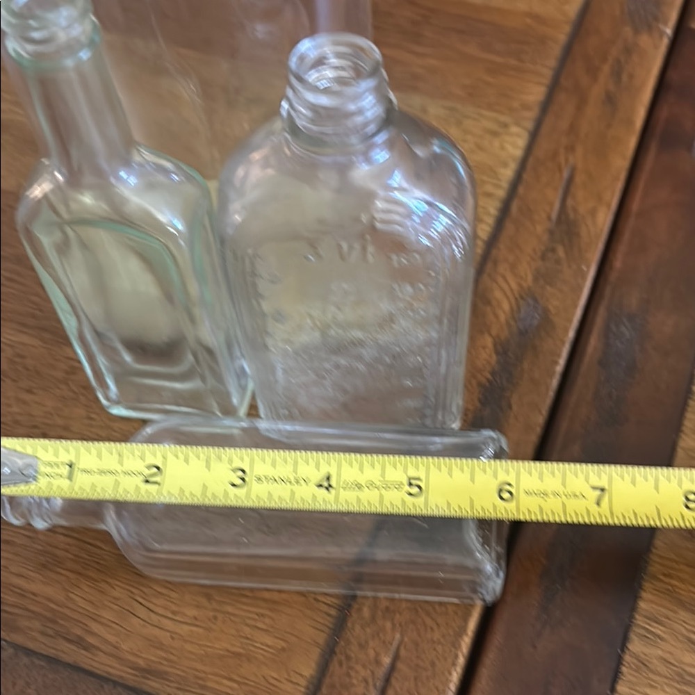 Vintage Glass Bottle Set with Cream Lid